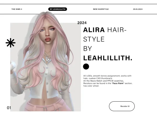Maxis Match Alira Hairstyle by leahlillith - The Sims 4 Custom Content