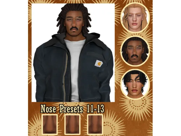 Mix M nose presets 11 13 by kashisun - The Sims 4 Custom Content