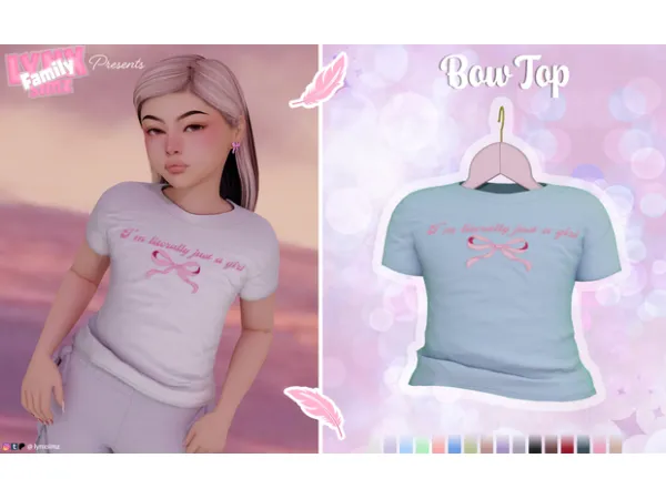 Alpha Bow Top Child by lynxsimzfamily - The Sims 4 Custom Content