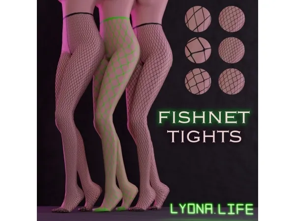 Mix 4 PACK of 6 Tights Fishnet - The Sims 4 Custom Content
