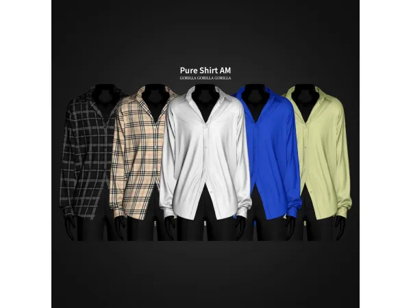 Alpha Pure Shirt AM by gorillax3 - The Sims 4 Custom Content