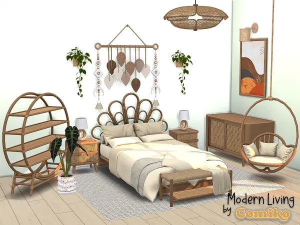 Maxis Match Boho Bedroom - The Sims 4 Custom Content