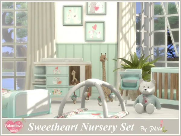 Mix Sweetheart Nursery Set by philo - The Sims 4 Custom Content