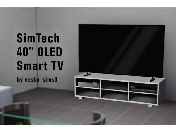 Sims 3 Alpha Electronics Objects CC: SimTech 40" OLED Smart TV