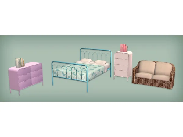 Vintage Spring Set for by jacky93sims - The Sims 2 Custom Content