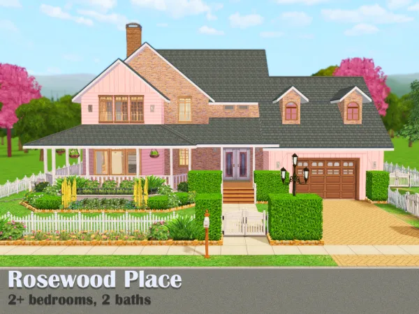 Rosewood Place | Sims 2 Residential Lot by kirlicues