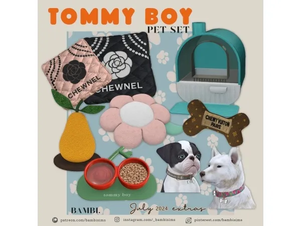 Alpha tommy boy pet set - The Sims 4 Custom Content