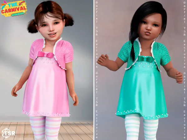 Alpha Liana Cute dress with a bolero jacket by Garfiel - The Sims 4 Custom Content