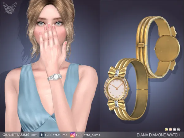 Alpha Diana Diamond Watch - The Sims 4 Custom Content