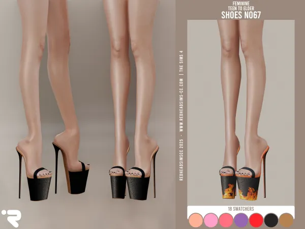 Alpha AF SHOES N067 by redheadsims - The Sims 4 Custom Content