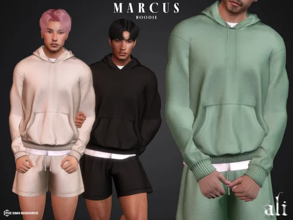 Mix MARCUS hoodie by ali - The Sims 4 Custom Content