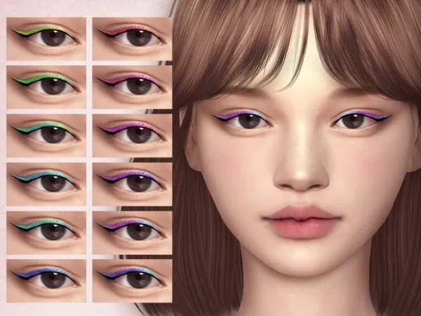 Alpha Colorful Eyeliner - The Sims 4 Custom Content