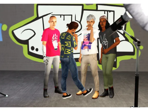 Moocha_BustedPixels_BasicTeev2Mash - The Sims 2 Custom Content