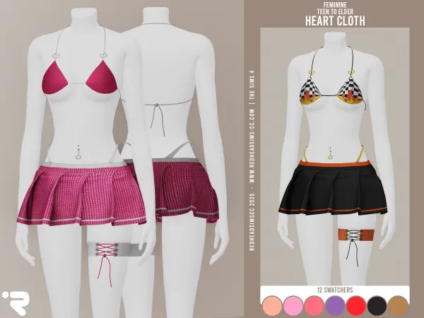 Alpha HEART CLOTH - The Sims 4 Custom Content