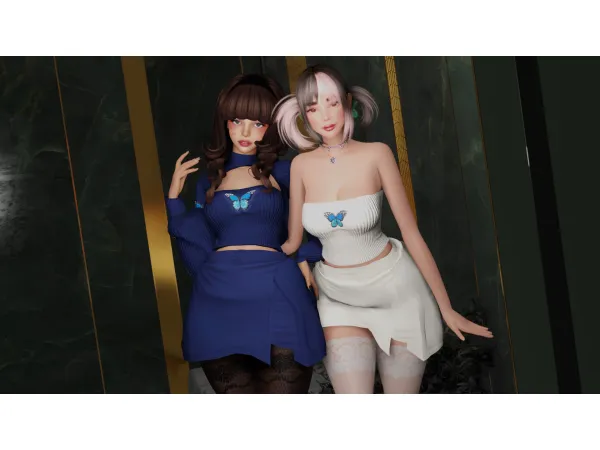 Alpha Flutter Collection by Cuupid Corp - The Sims 4 Custom Content