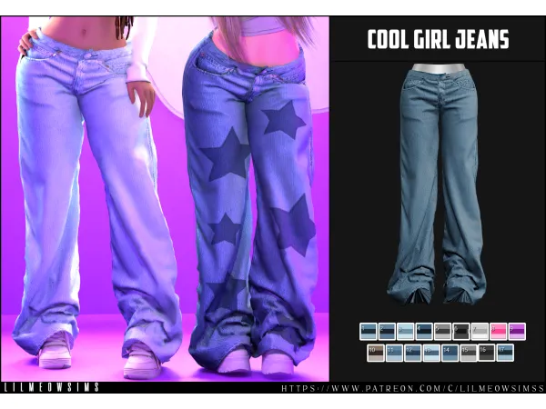 Alpha Cool GIrl Jeans - The Sims 4 Custom Content