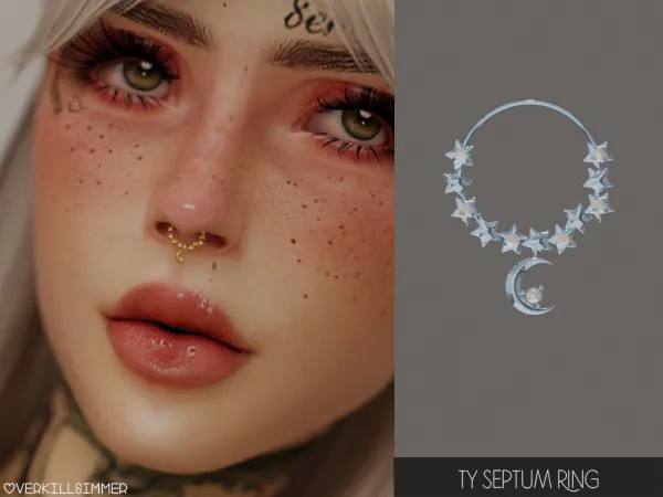 Alpha Ty Septum ring - The Sims 4 Custom Content