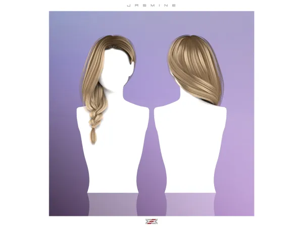 Alpha LEXEL Jasmine (hairstyle) - The Sims 4 Custom Content