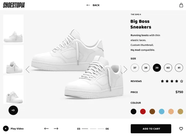 Alpha Shoestopia Big Boss Sneakers - The Sims 4 Custom Content