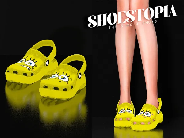 Alpha Shoestopia SpongeBob Crocs - The Sims 4 Custom Content