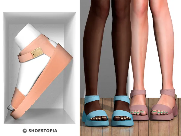 Alpha Shoestopia Cubbe Sandals - The Sims 4 Custom Content