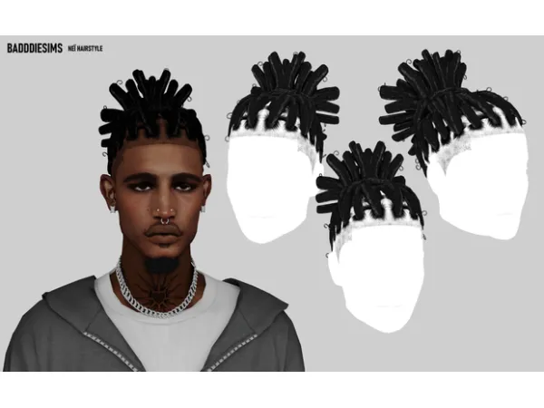 Alpha NEu00cf HAIRSTYLE by BadddieSims - The Sims 4 Custom Content
