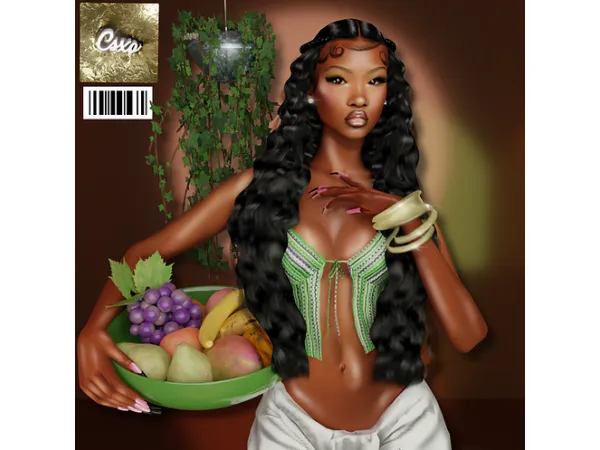 Alpha Aniyah Hair by cecesimsxo - The Sims 4 Custom Content