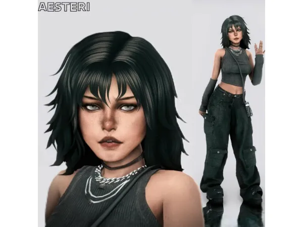 Alpha Atrixia Darou Sim by Aesteri - The Sims 4 Custom Content