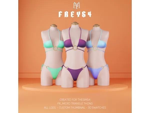 Alpha FR_Micro Triangle Thong - The Sims 4 Custom Content