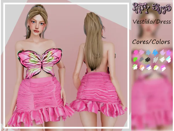 Alpha Conjunto Borboleta - The Sims 4 Custom Content