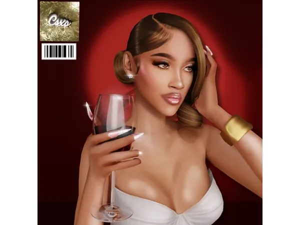 Alpha Marah Hair by cecesimsxo - The Sims 4 Custom Content