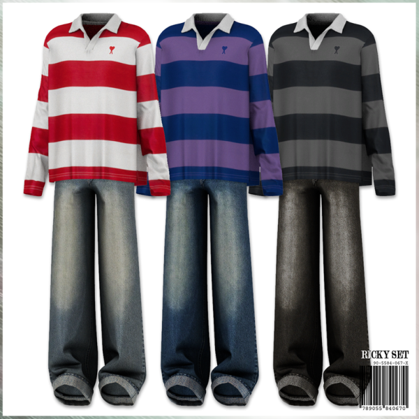 Alpha RICKY Set by simsfinds - The Sims 4 Custom Content