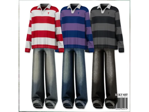 Alpha RICKY Set by mirosims2020 - The Sims 4 Custom Content