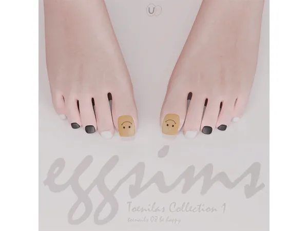 Mix [EGGSIMS] Be happy toenails - The Sims 4 Custom Content