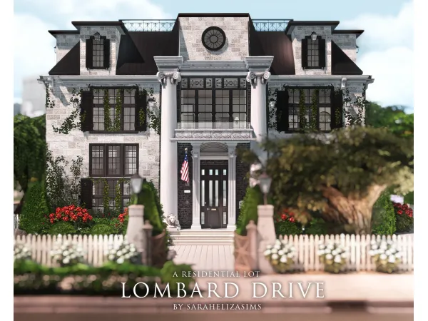 Alpha 256 Lombard Drive by sarahelizasims - The Sims 4 Custom Content