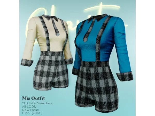 Alpha Mia Outfit by ClarityTS4 - The Sims 4 Custom Content