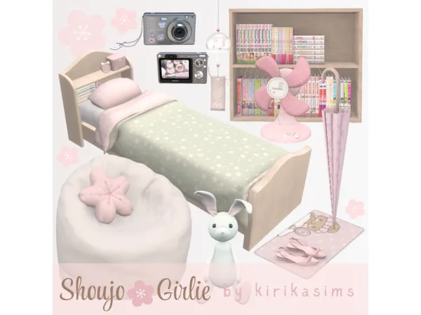 Mix Shoujo Girlie Set by kirikasims - The Sims 4 Custom Content