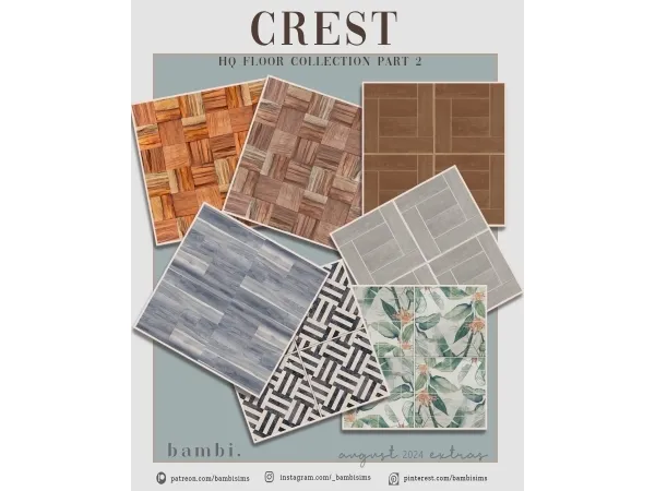 Alpha crest floor collection part 2 - The Sims 4 Custom Content
