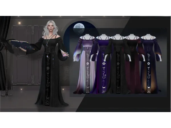 Mix Alchemist Lady clothing 2 by DanSimsFantasy - The Sims 4 Custom Content