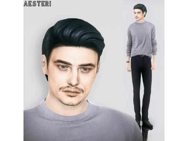 Alpha Jackson Black Sim by Aesteri - The Sims 4 Custom Content