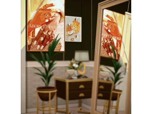Mix Modern Luxe Paintings Recolor by woodlandtrait - The Sims 4 Custom Content