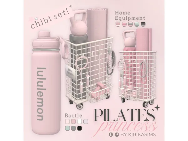 Mix Pilates Princess Chibi Set by kirikasims - The Sims 4 Custom Content