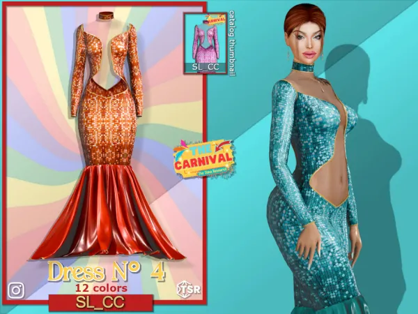 Alpha TheCarnival_2025_Dress_4 by SL_CCSIMS - The Sims 4 Custom Content