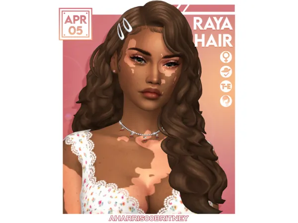 Maxis Match Raya Hair by aharris00britney - The Sims 4 Custom Content
