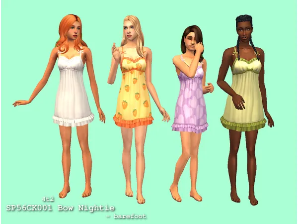 BowNightie by lucilla - The Sims 2 Custom Content