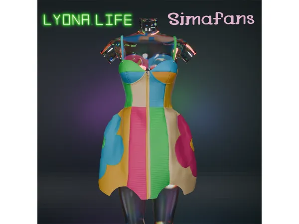 Mix BlumenDress - The Sims 4 Custom Content