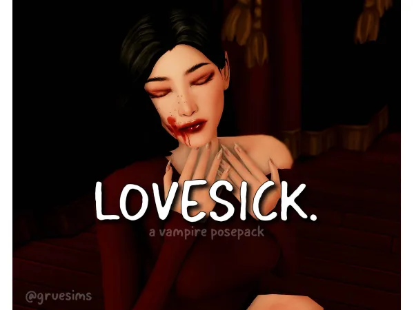 Mix [GRUESIMS] lovesick pose - The Sims 4 Custom Content