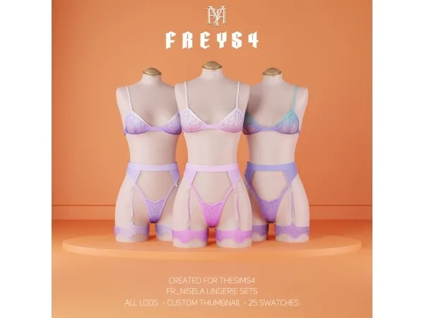 Alpha FR_Nisela Lingerie Sets - The Sims 4 Custom Content