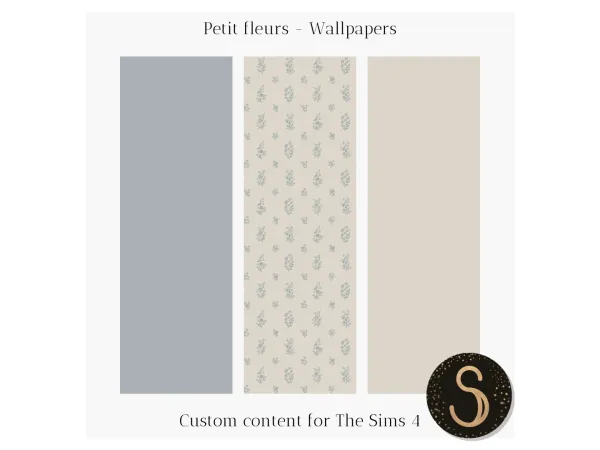 Mix Sims4Luxury Petit fleurs Wallpapers - The Sims 4 Custom Content