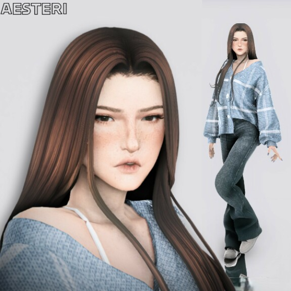 Maxis Match Roslyn Meallz Sim by aesteri - The Sims 4 Custom Content